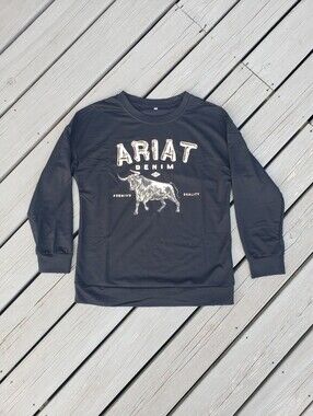 Ariat Black Crewneck Sweatshirt Size Small